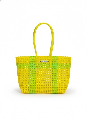 Neon yellow woven laptop - yellow,