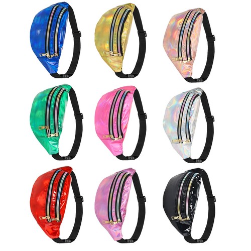 Holographic neon waist bag - holographic,