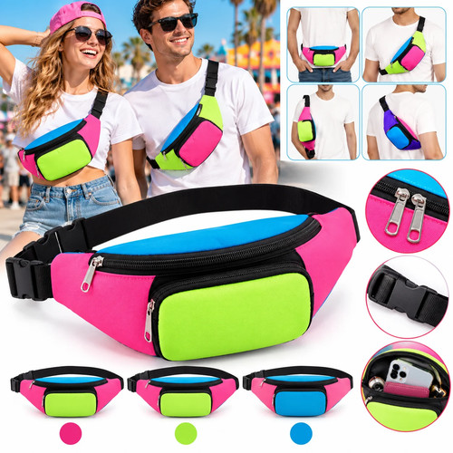 80s retro neon bum bag - retro, fanny