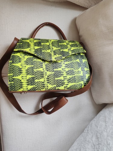 Neon yellow snake print - snake,