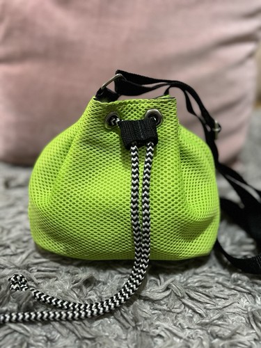 Neon green textile bucket - green, bag