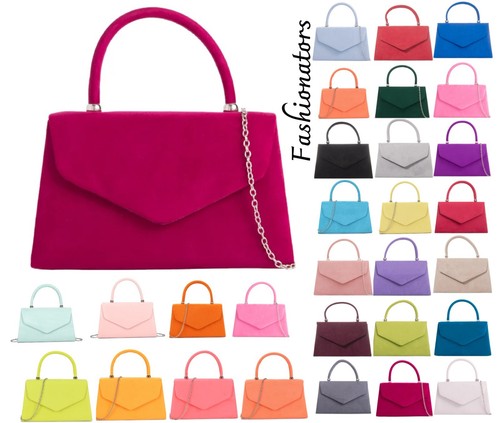 Women faux suede clutch bag - faux,