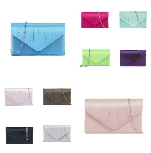 Ladies pleated satin evening - pleated,