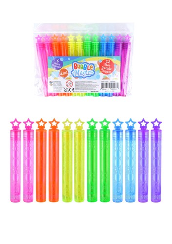 Neon star bubble tubes - 12,