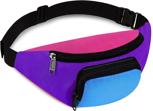80s 90s neon fanny pack - pack,, 2