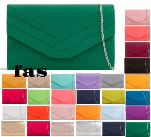Women faux suede - faux, clutch