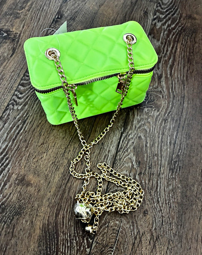 Neon green quilted - neon, small