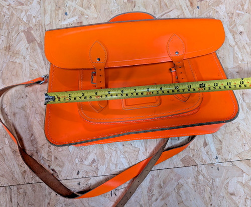 Leather satchel bright neon - leather,
